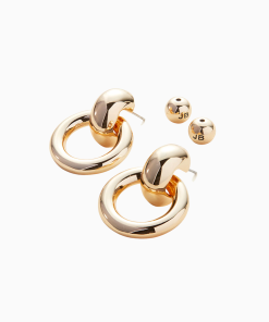 Jenny Bird Puffy Faye Knocker Earrings in Gold